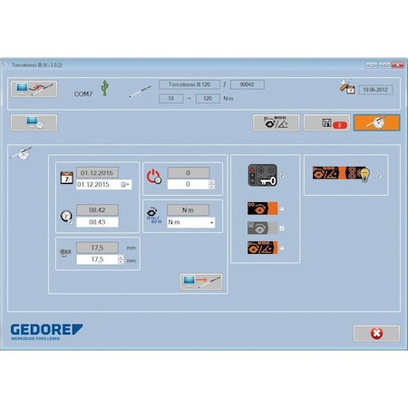 Gedore Electronic Torque Wrench Torcotronic III TT3KH 120